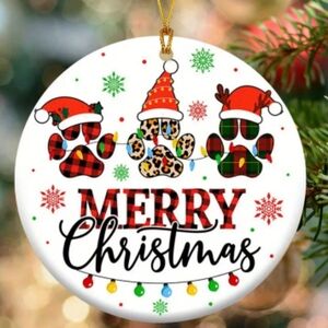 New pet lovers dog wooden Christmas ornament gift